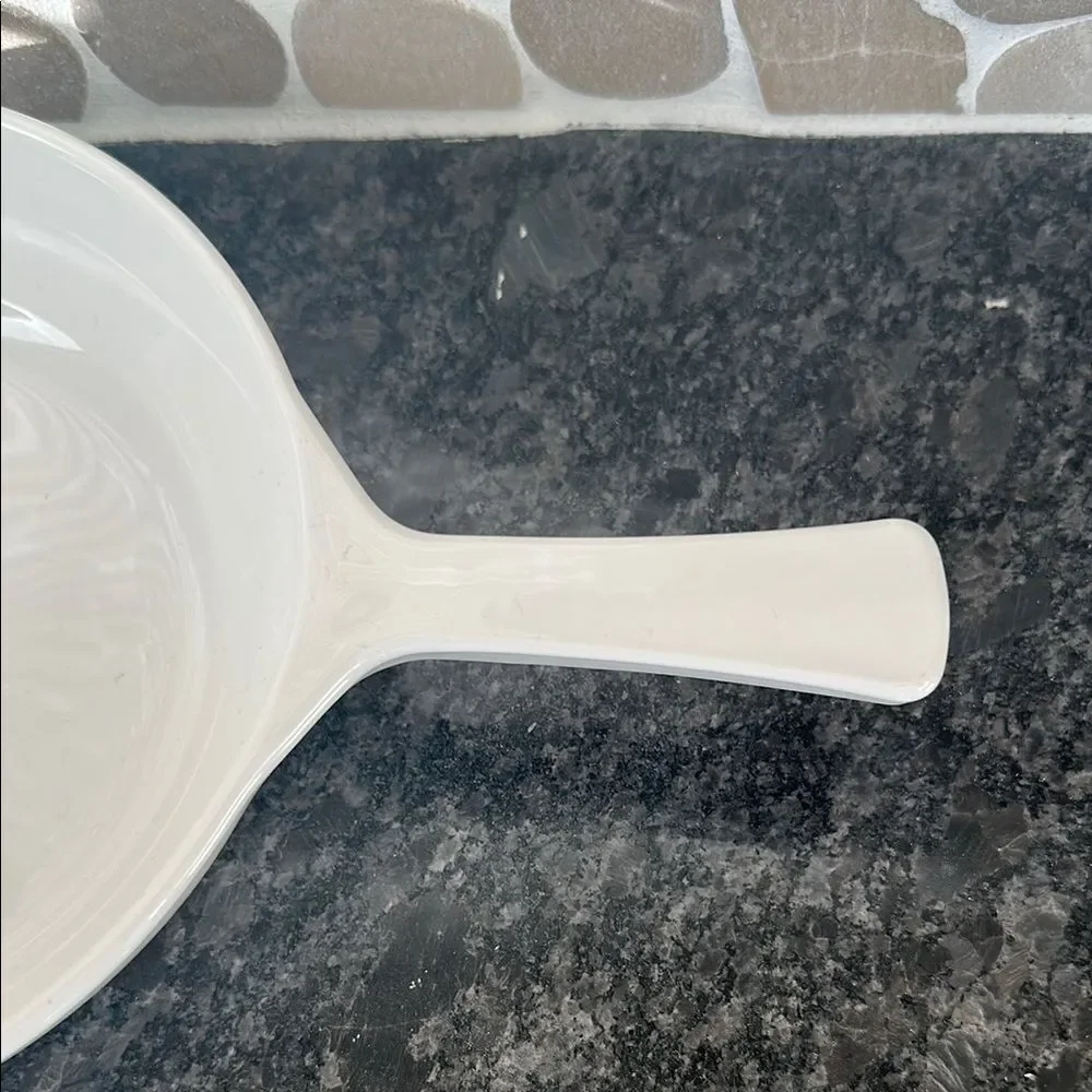 VINTAGE Corning Ware White and Blue Floral skillet pan